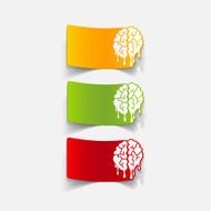 Realistic Design Element Brain Drop N12