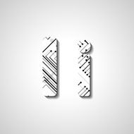 Colorful letter alphabet N327