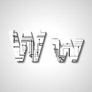 Colorful letter alphabet N335