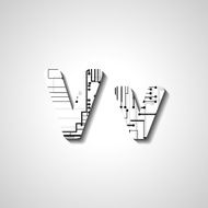Colorful letter alphabet N336