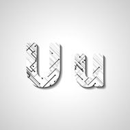 Colorful letter alphabet N337