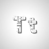 Colorful letter alphabet N338