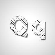 Colorful letter alphabet N342