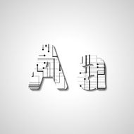 Colorful letter alphabet N350