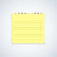 Vector modern notebook on gray background Eps10 N6