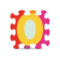 Vector number 0 written with alphabet puzzle N2