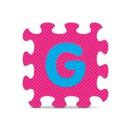 Vector letter &quot;G&quot; written with alphabet puzzle