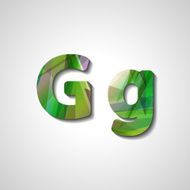 Colorful letter alphabet N353