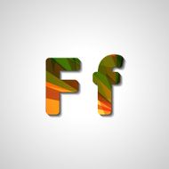 Colorful letter alphabet N354