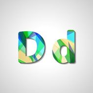 Colorful letter alphabet N356