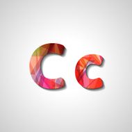 Colorful letter alphabet N357
