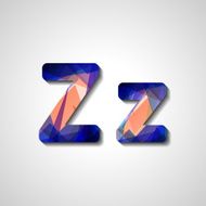 Colorful letter alphabet N358