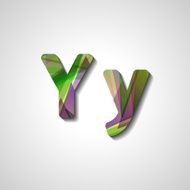 Colorful letter alphabet N359