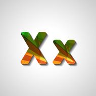 Colorful letter alphabet N360