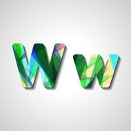 Colorful letter alphabet N361