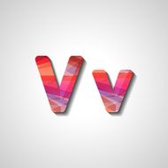 Colorful letter alphabet N362