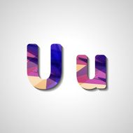 Colorful letter alphabet N363