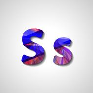 Colorful letter alphabet N366
