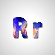 Colorful letter alphabet N367