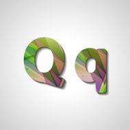 Colorful letter alphabet N368