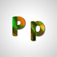 Colorful letter alphabet N369