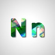 Colorful letter alphabet N371
