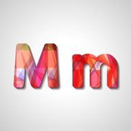 Colorful letter alphabet N372