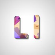 Colorful letter alphabet N373