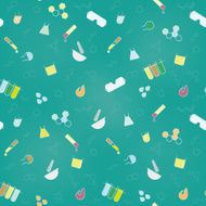Funky Seamless Chemistry Vector Background