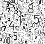 Vector background from numbers N5
