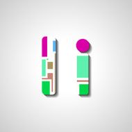 Colorful letter alphabet N377