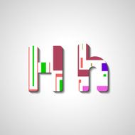 Colorful letter alphabet N378