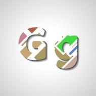Colorful letter alphabet N379