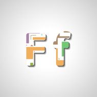 Colorful letter alphabet N380