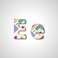 Colorful letter alphabet N381