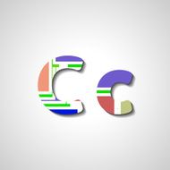 Colorful letter alphabet N383