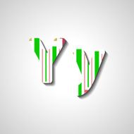 Colorful letter alphabet N385