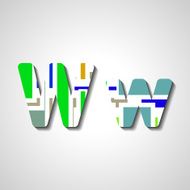Colorful letter alphabet N387