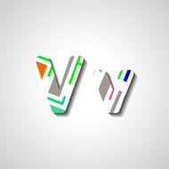 Colorful letter alphabet N388