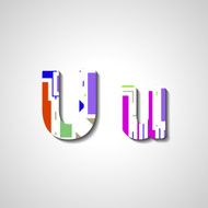 Colorful letter alphabet N389