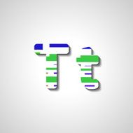 Colorful letter alphabet N390