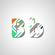 Colorful letter alphabet N391
