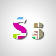 Colorful letter alphabet N392