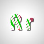 Colorful letter alphabet N393