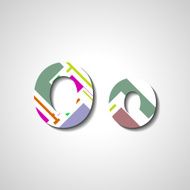Colorful letter alphabet N396