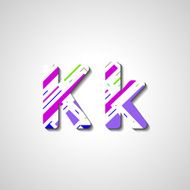 Colorful letter alphabet N400