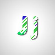 Colorful letter alphabet N401