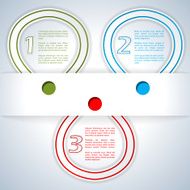 Infographic design with color ribbons