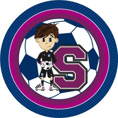 Cartoon Soccer Goalkeeper Learning Illustration N3