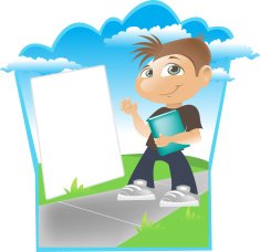 Cute Boy with Sign N2
